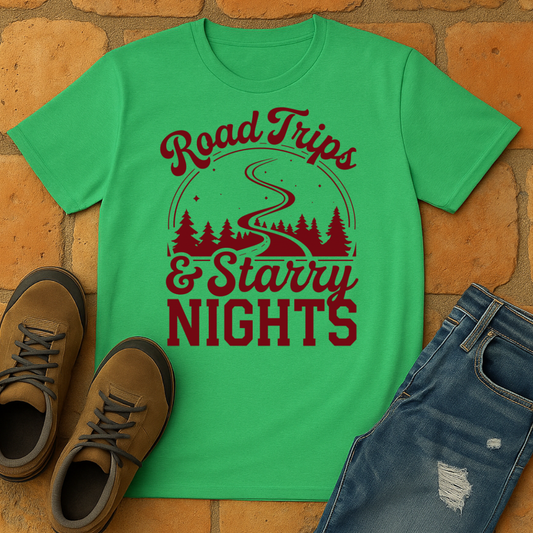 Road Trips and starry nights light Unisex T-shirt