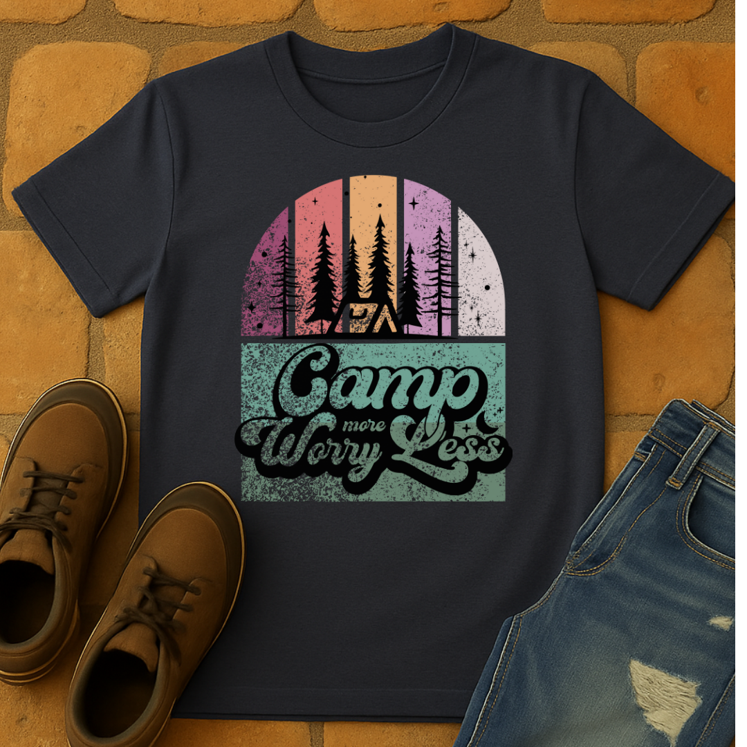 Camp more worry less Unisex T-shirt