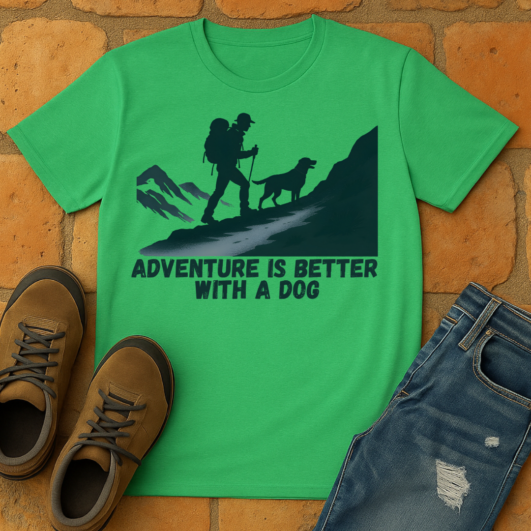 Adventure is better with a dog Unisex T-shirt