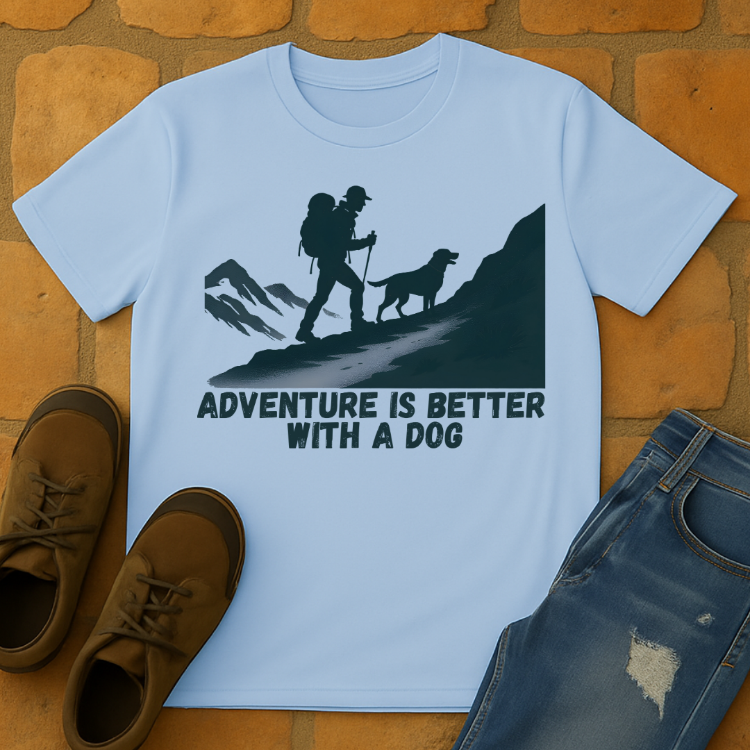 Adventure is better with a dog Unisex T-shirt