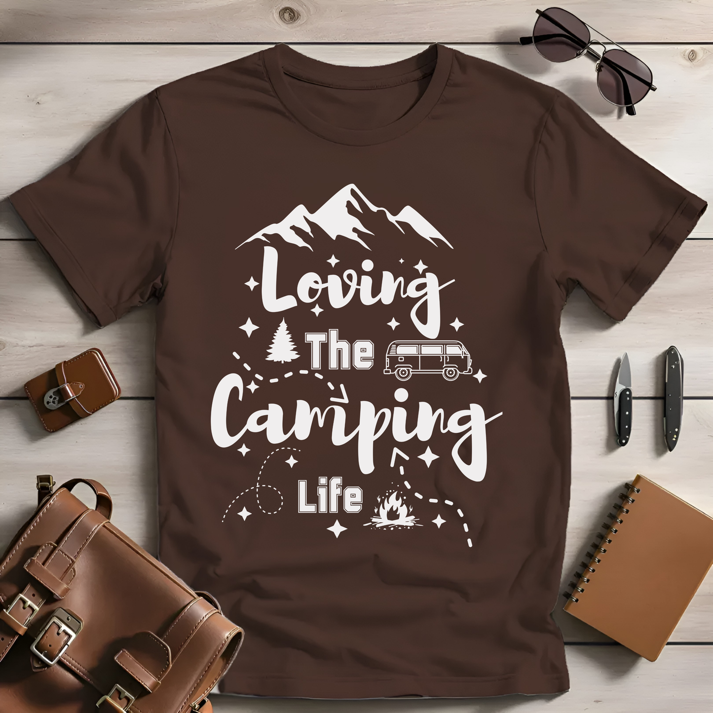 Loving the camping life dark Unisex T-shirt