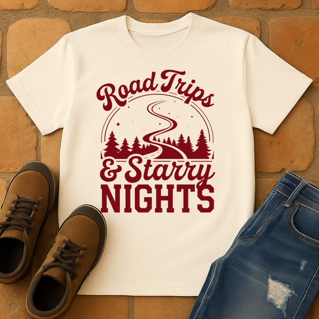 Road Trips and starry nights light Unisex T-shirt