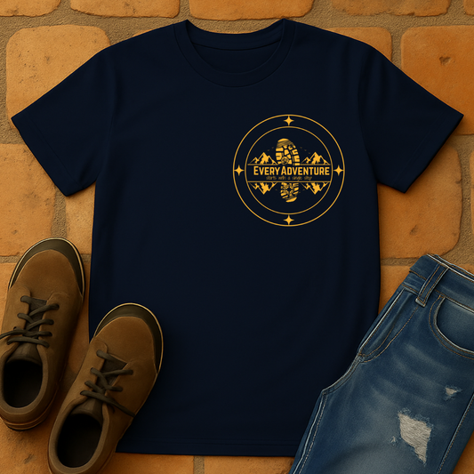 Every Adventure starts with a single step - Y Unisex T-Shirt