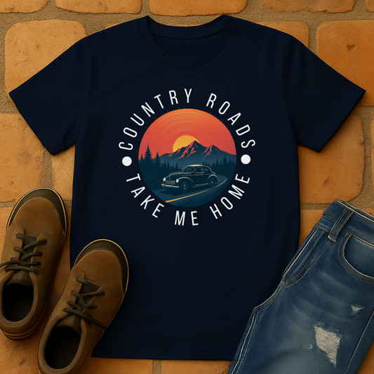 Country roads take me home Unisex T-Shirt