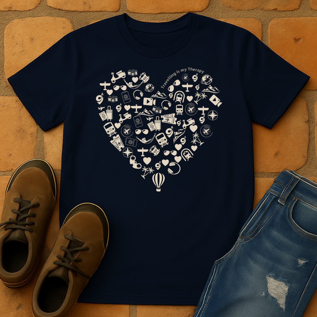 Travelling is my therapy Unisex T-Shirt