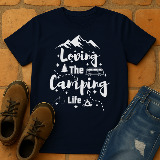 Loving the camping life dark Unisex T-shirt