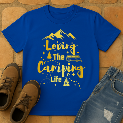 Loving the camping life gold Unisex T-shirt