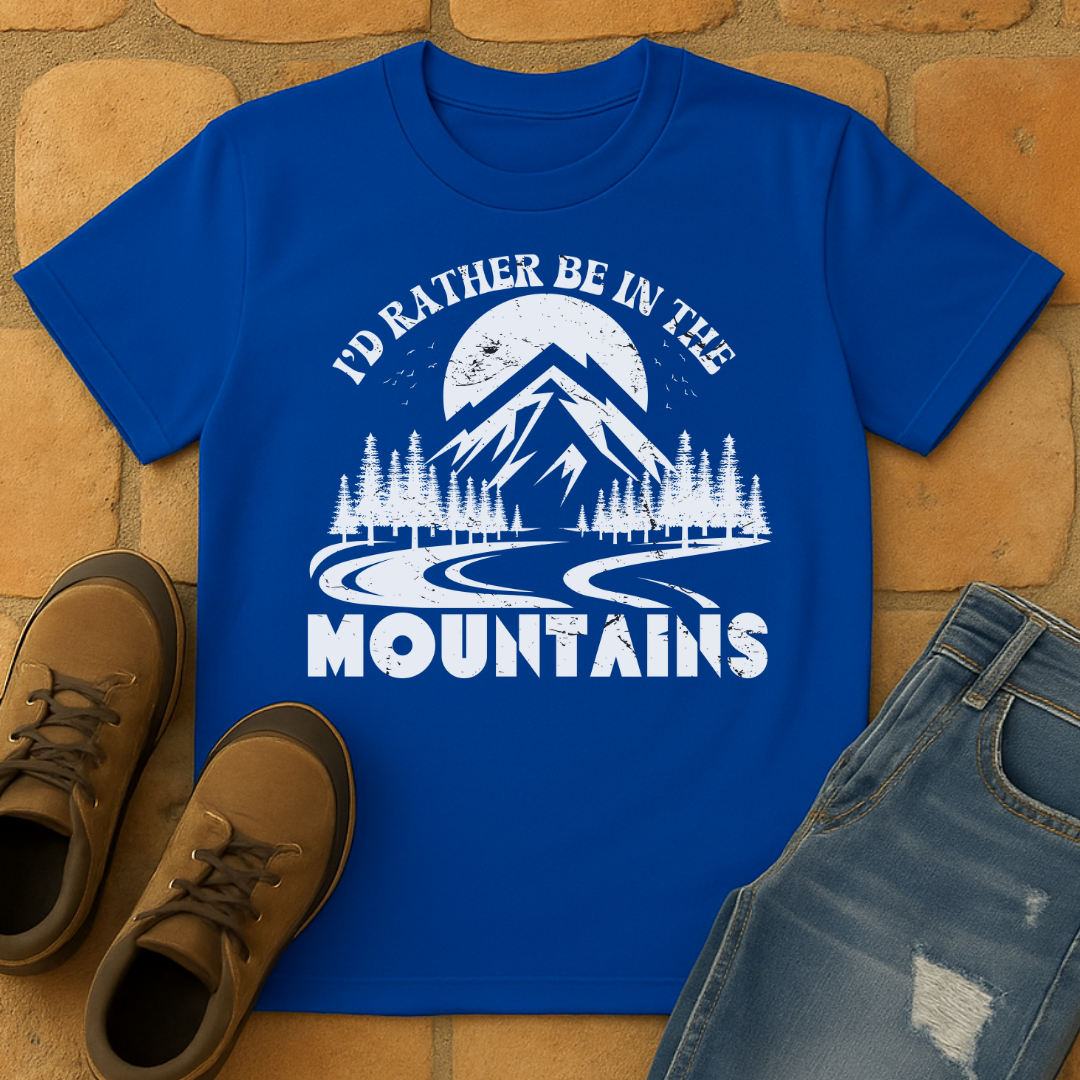 I'd rather be in the mountains Unisex T-shirt