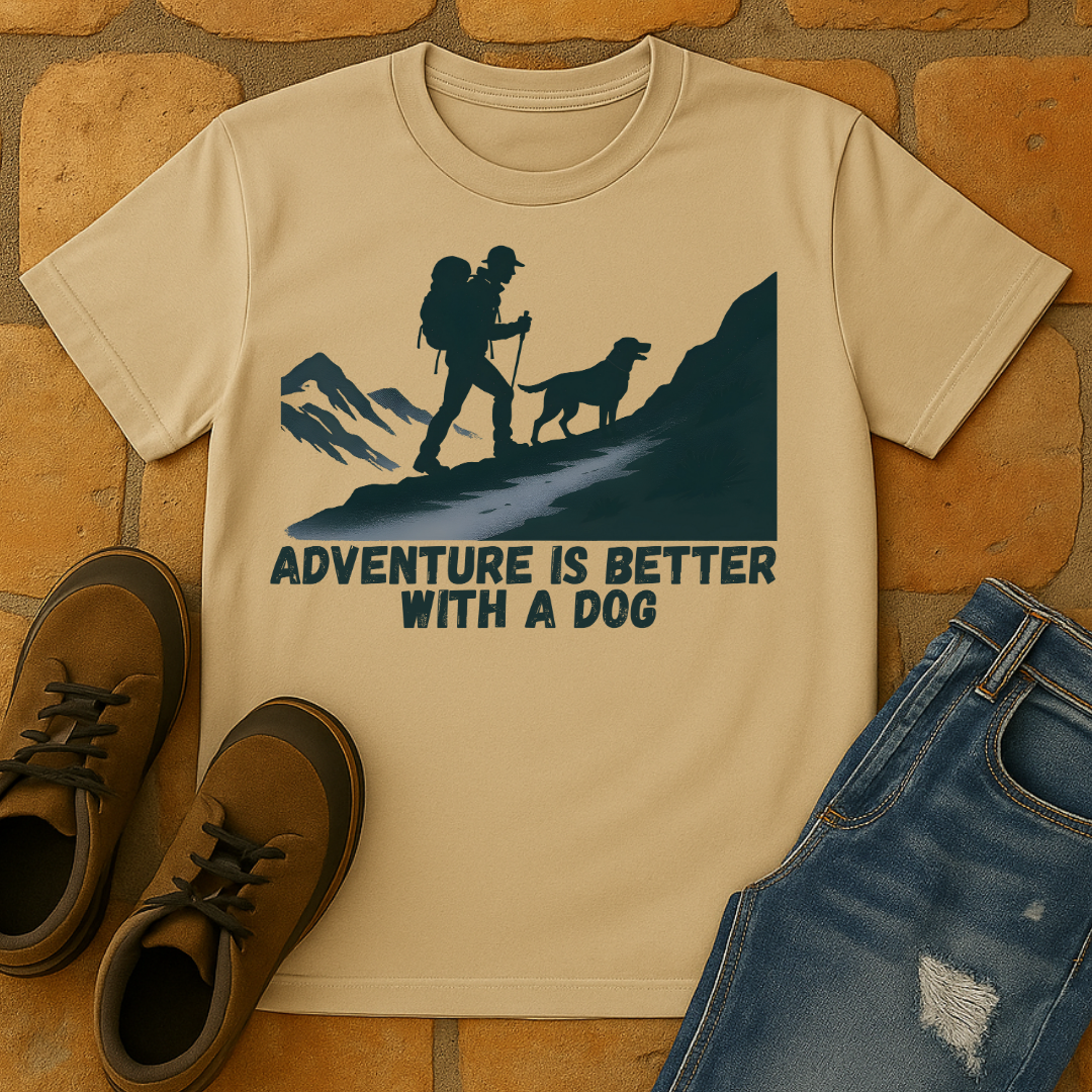 Adventure is better with a dog Unisex T-shirt