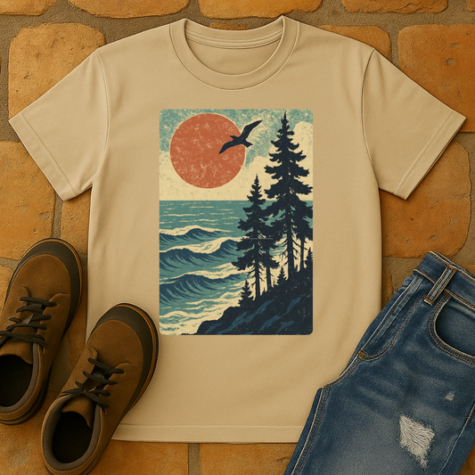 Ocean Mountain Forest (illustration) Unisex T-Shirt