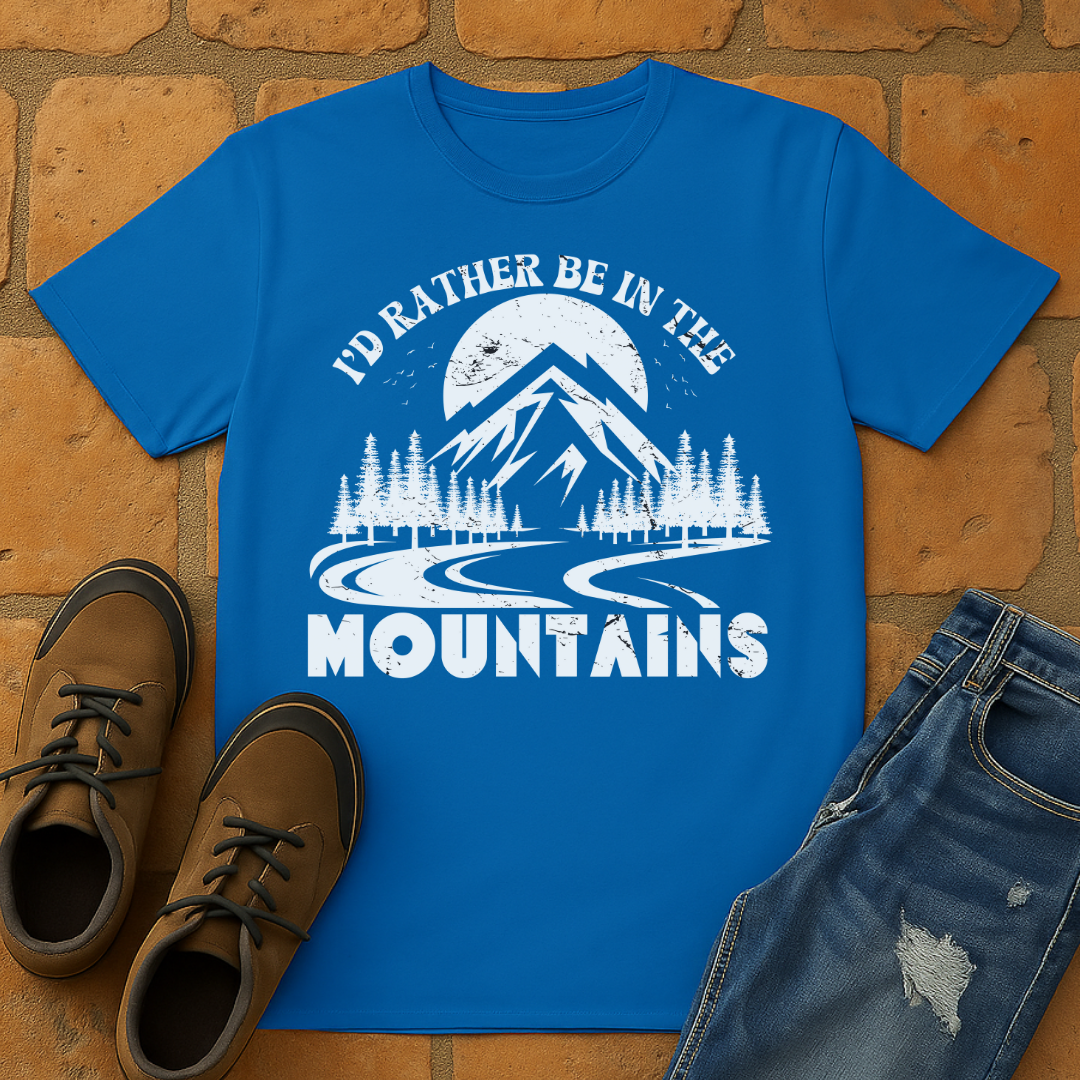 I'd rather be in the mountains Unisex T-shirt
