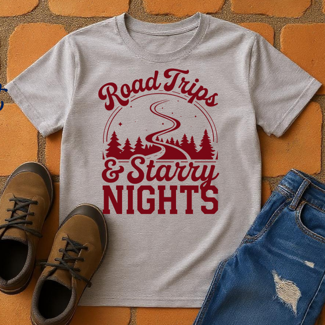 Road Trips and starry nights light Unisex T-shirt