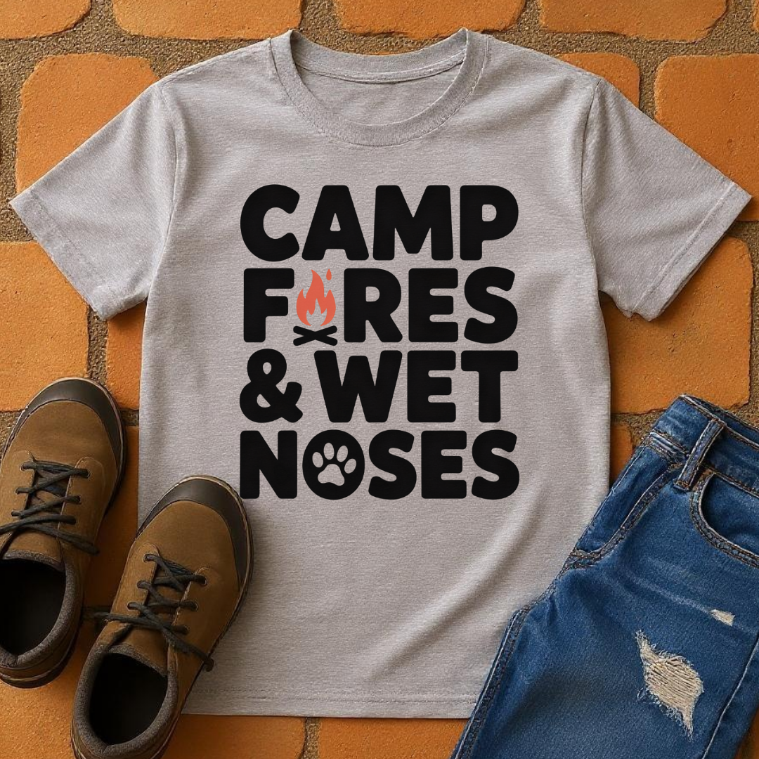 Camp Fires and Wet Noses Unisex T-shirt