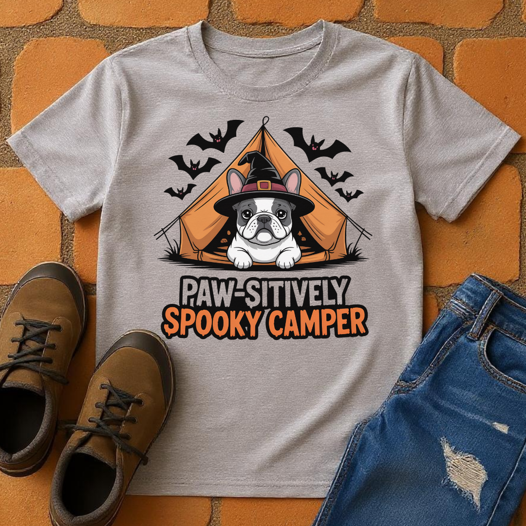 Paw-sitively Spooky Camper Unisex T-shirt