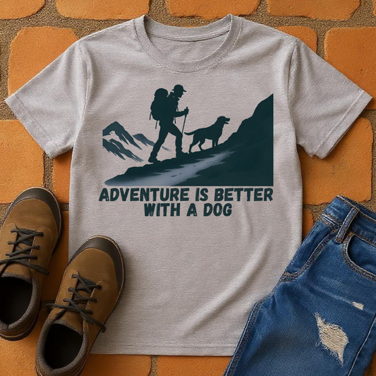 Adventure is better with a dog Unisex T-shirt