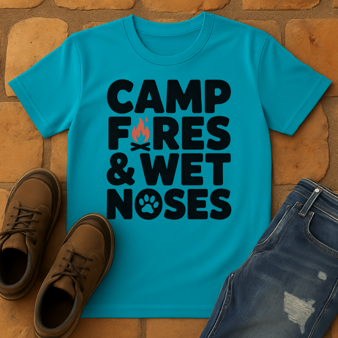Camp Fires and Wet Noses Unisex T-shirt