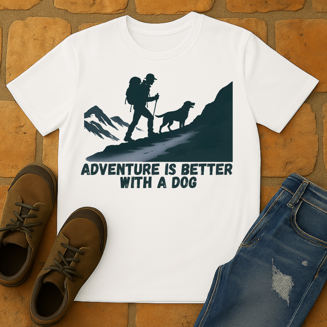Adventure is better with a dog Unisex T-shirt