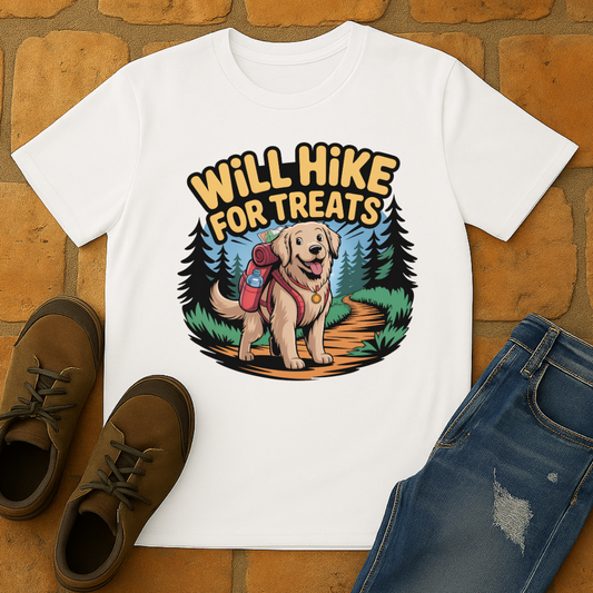 Will Hike for Treats Unisex T-shirt