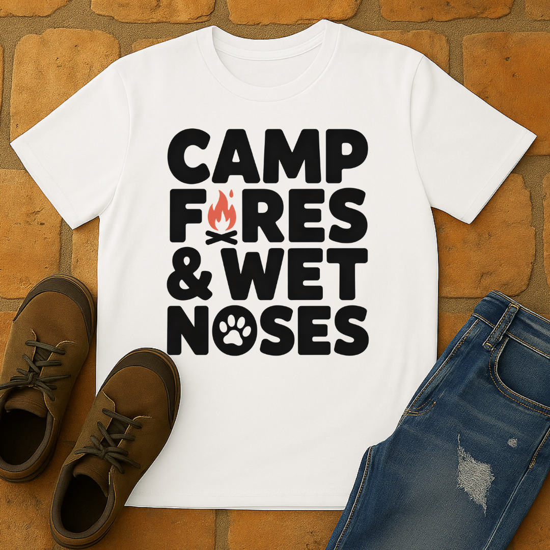 Camp Fires and Wet Noses Unisex T-shirt