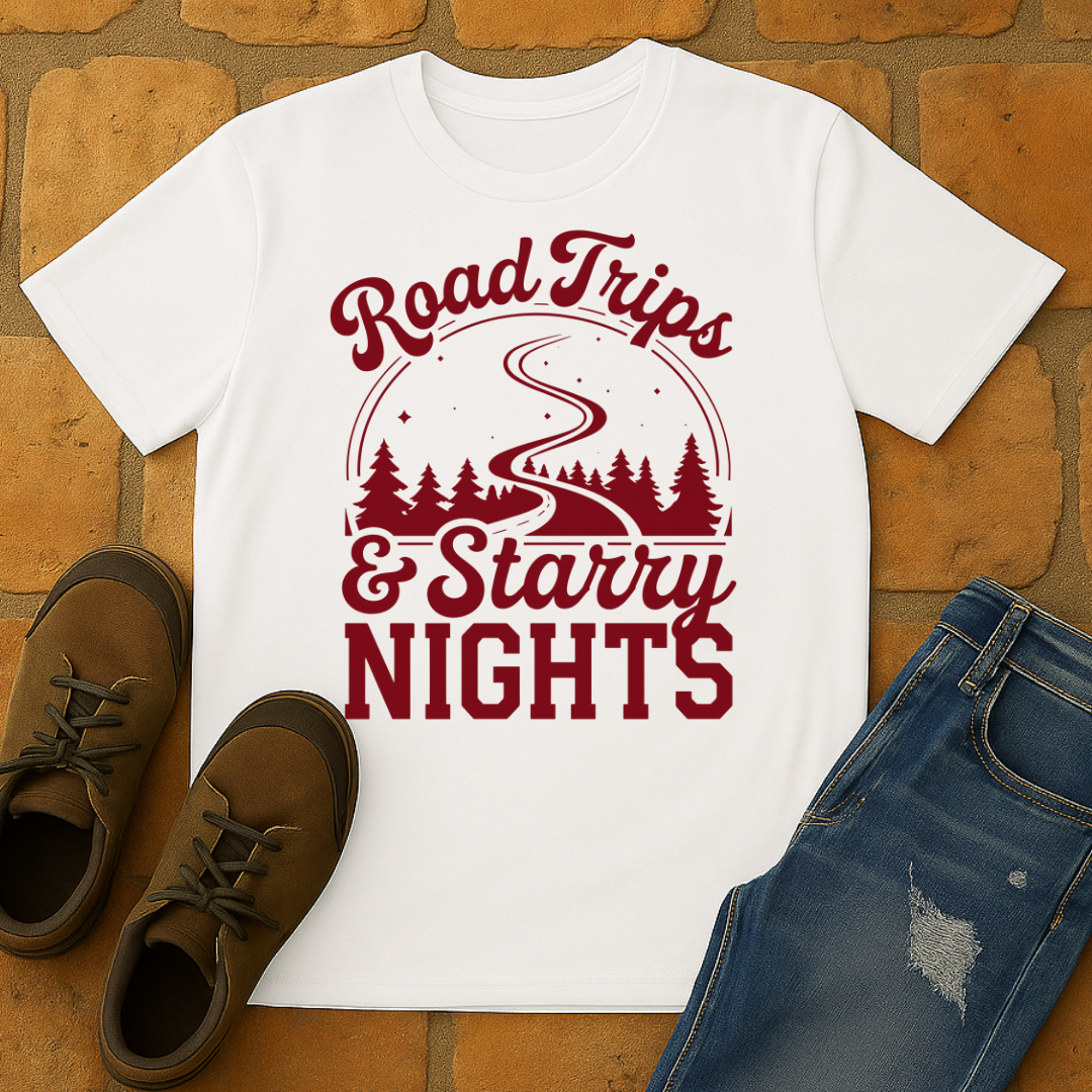 Road Trips and starry nights light Unisex T-shirt